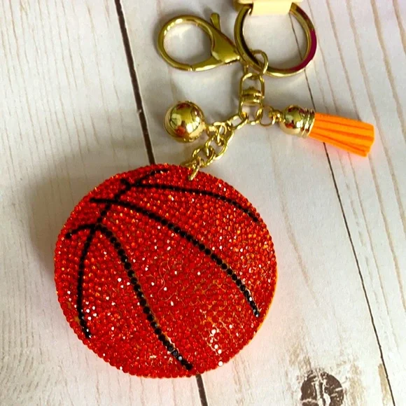 Rhinestone Basketball Keychain/FOB - Picture 2 of 5
